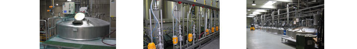 Images featuring the mixing process at a McBride factory
